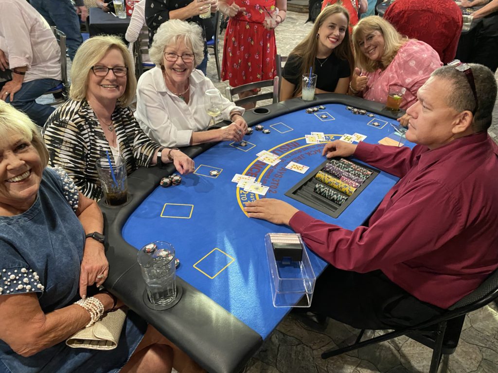 Ladies at a blackjack table